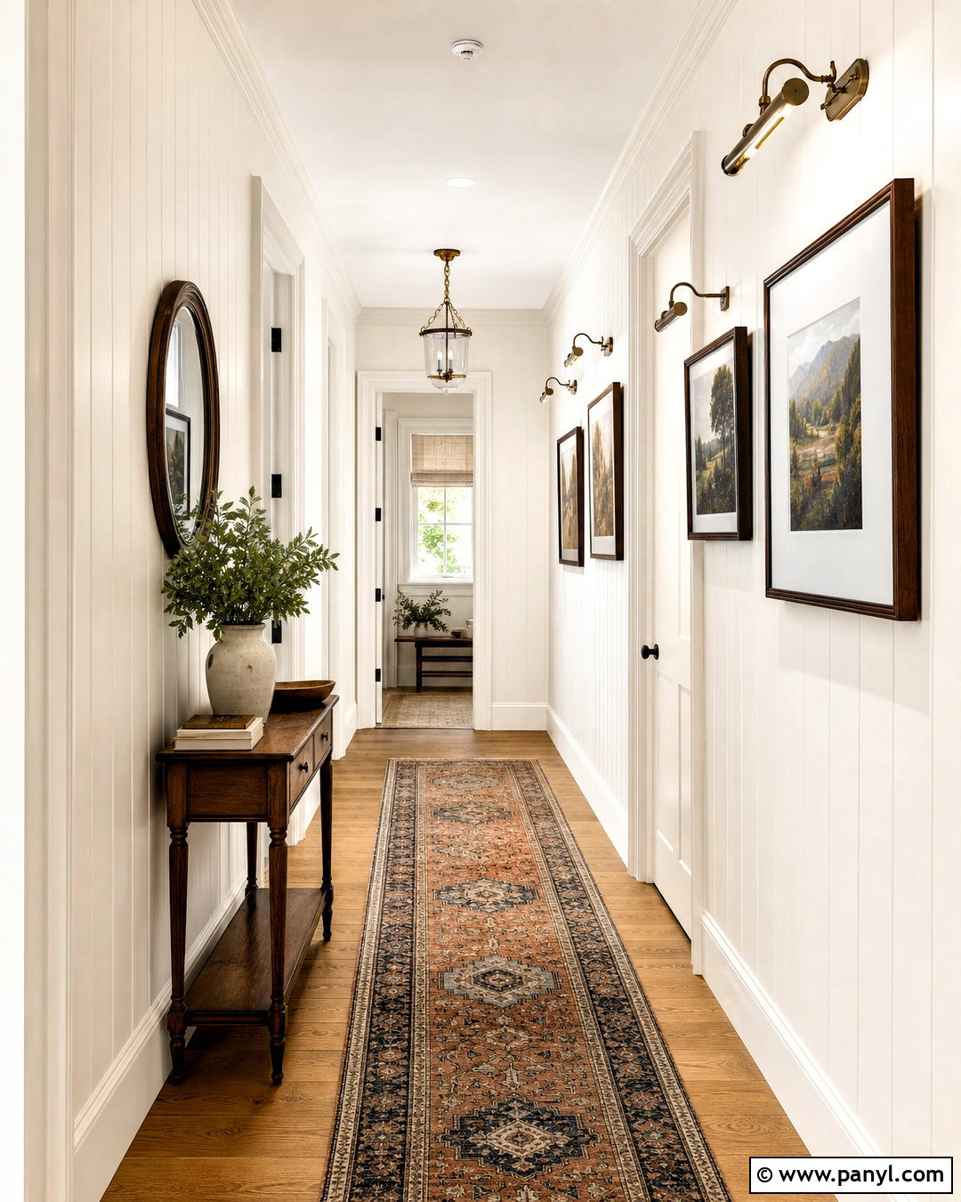 Sherwin-Williams Origami White Hallway - 20 incredible white sherwin williams ideas
