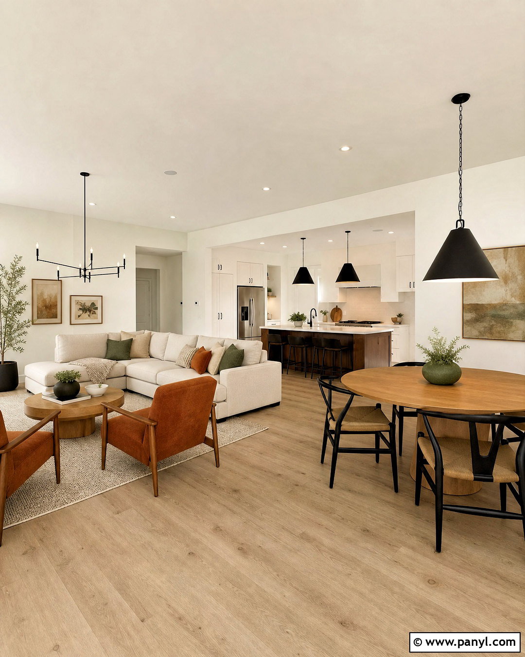 Sherwin Williams Origami White Open Concept Room - 20 gorgeous white sherwin williams ideas