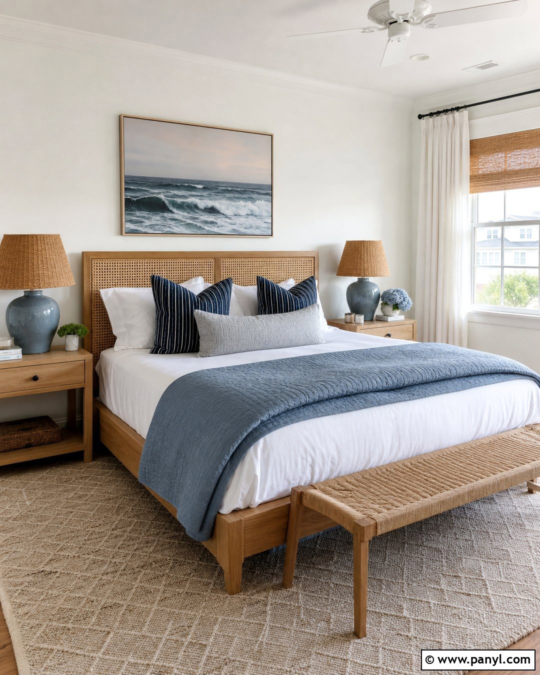 Sherwin Williams Pure White Bedroom With Blue Bedding - 30 Sherwin Williams Pure White Walls