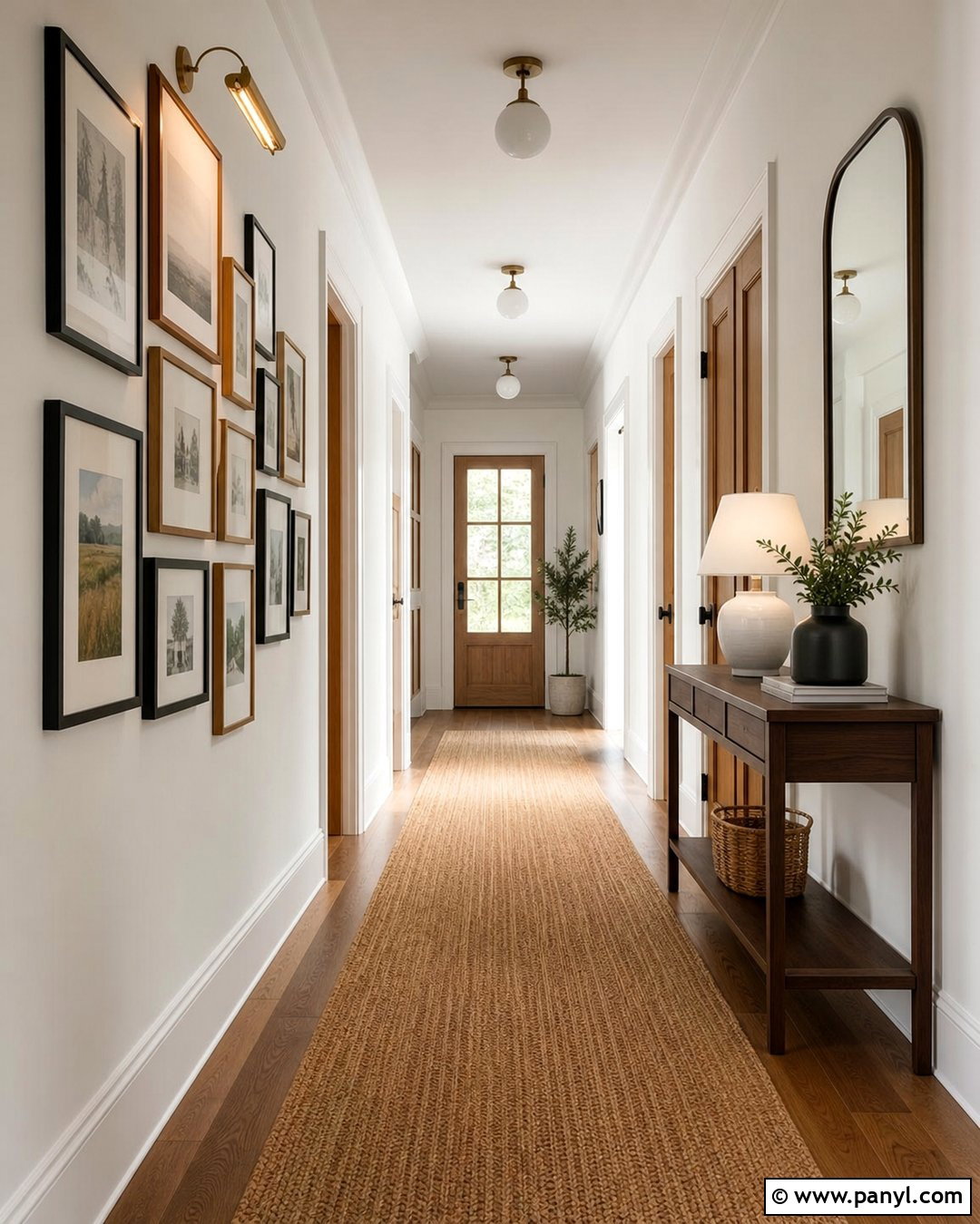 Sherwin Williams Pure White Hallway With Gallery Wall - 30 Sherwin Williams Pure White Walls