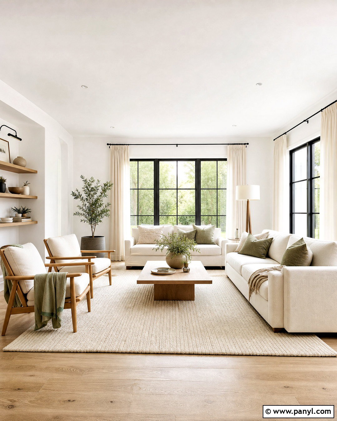 Sherwin-Williams Pure White Living Room - 20 incredible white sherwin williams ideas