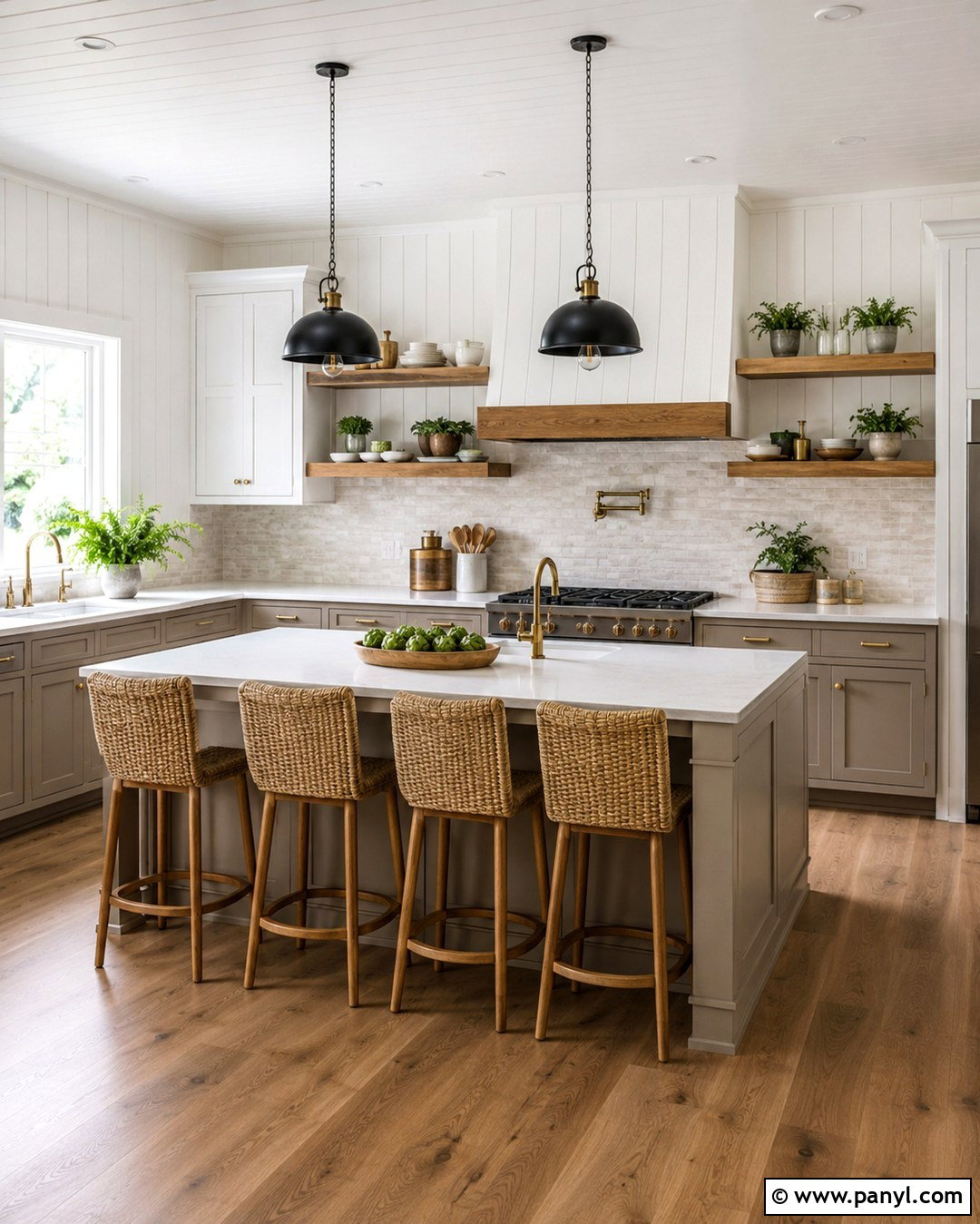 Sherwin-Williams Pure White Shiplap Kitchen - 20 Best White For Shiplap Walls