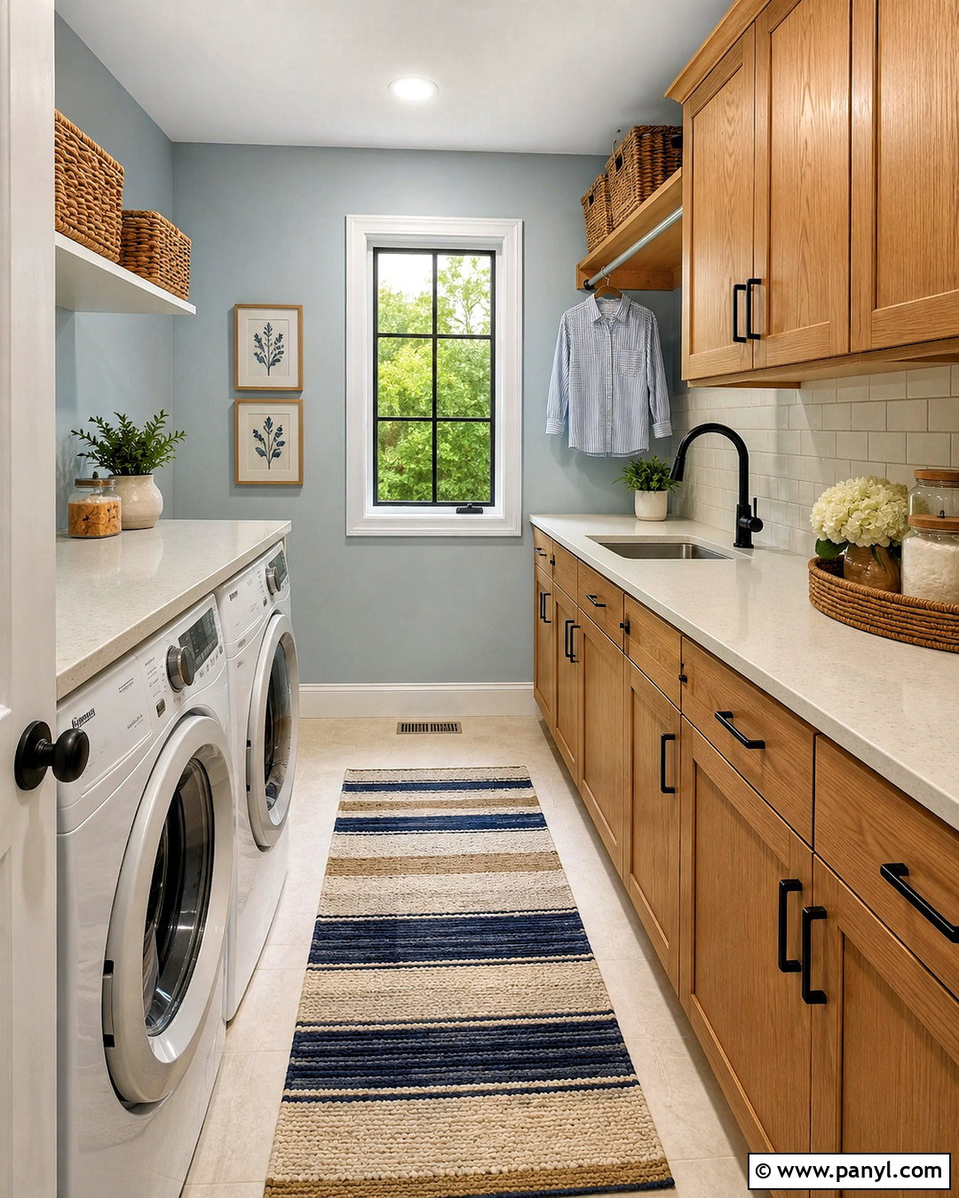 Sherwin-Williams Rainwashed With Honey Oak - 20 paint colors that go with honey oak ideas