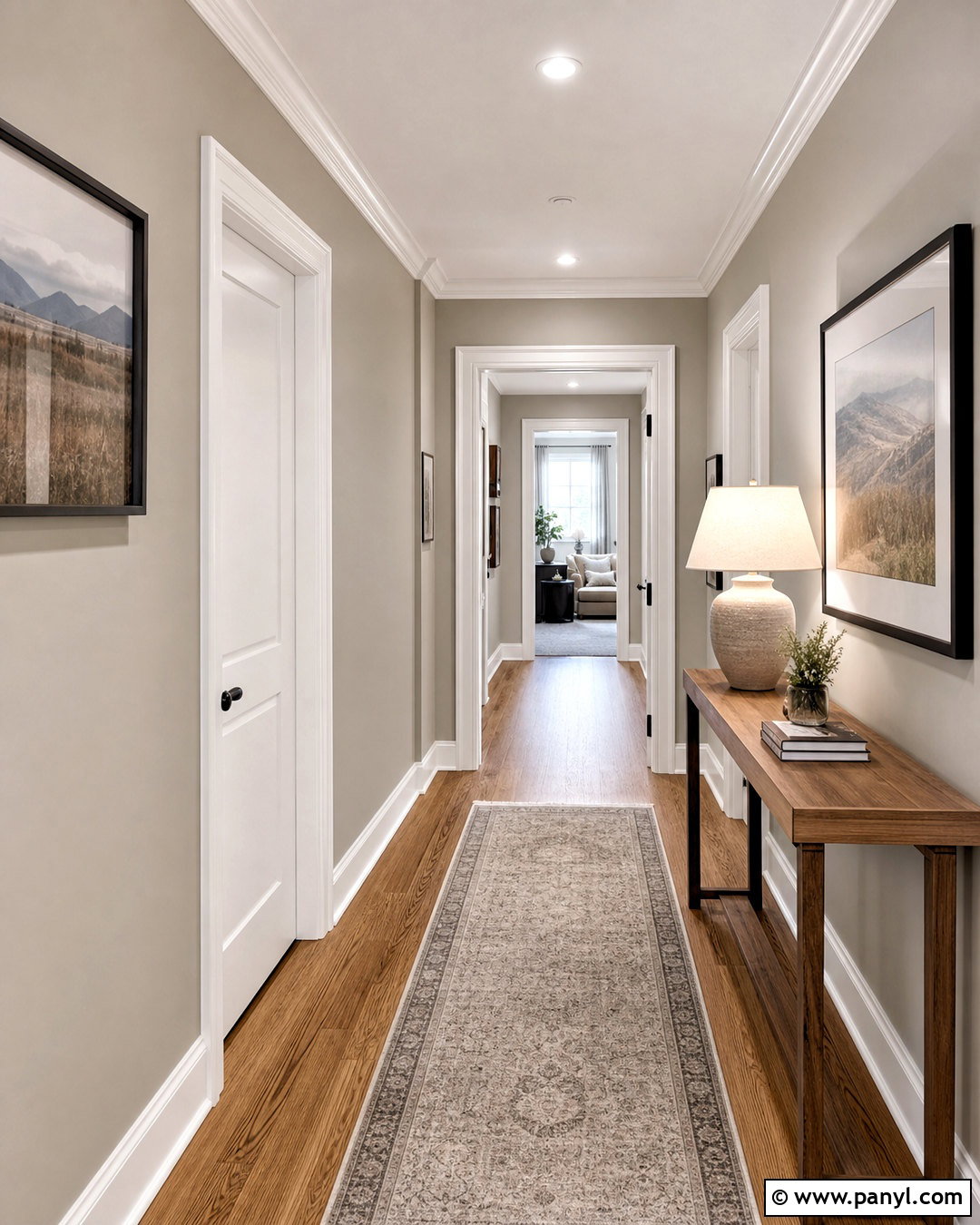 Sherwin-Williams Requisite Gray Hallway - 20 greige sherwin williams ideas