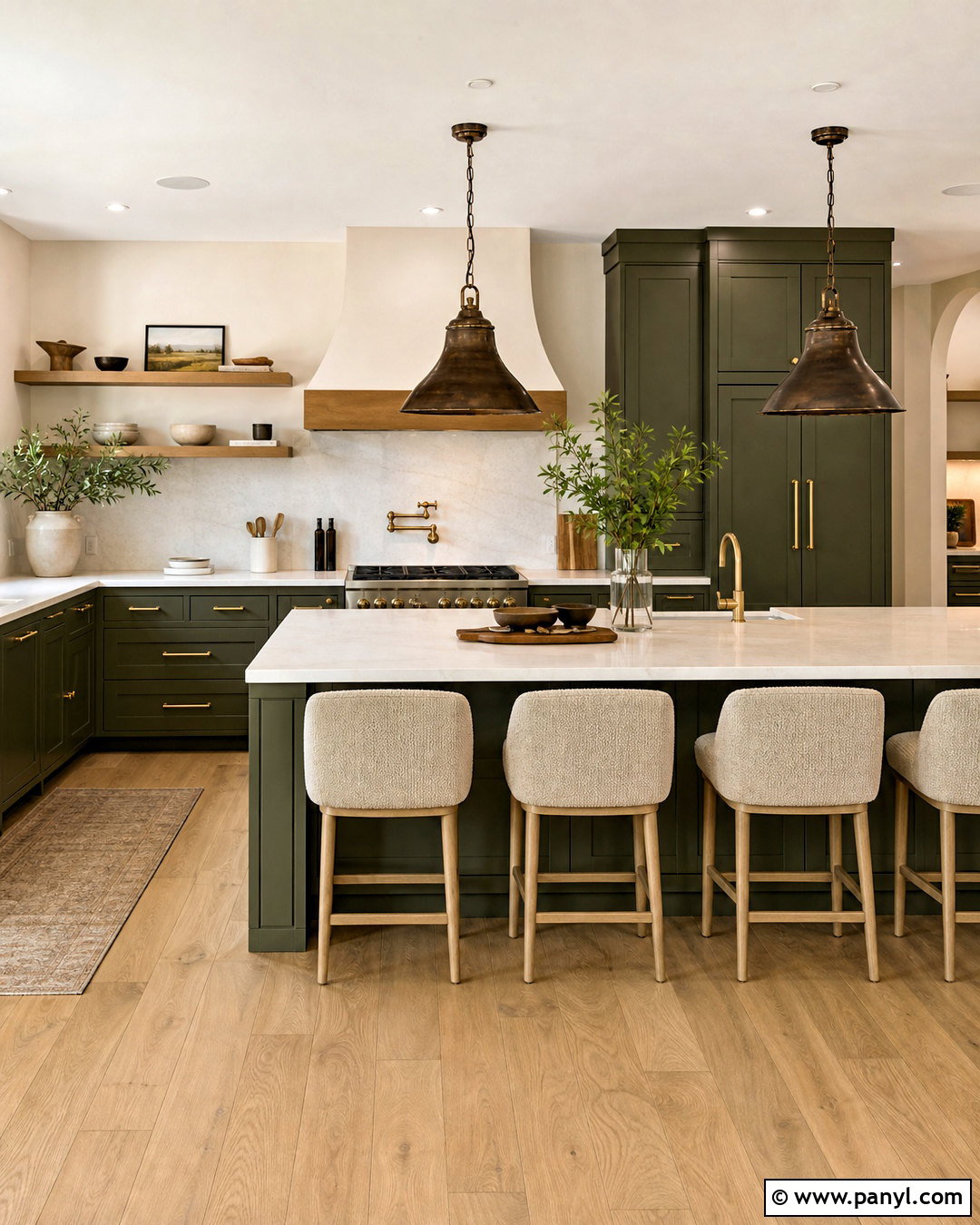 Sherwin-Williams Ripe Olive Kitchen - 20 moody green paint colors