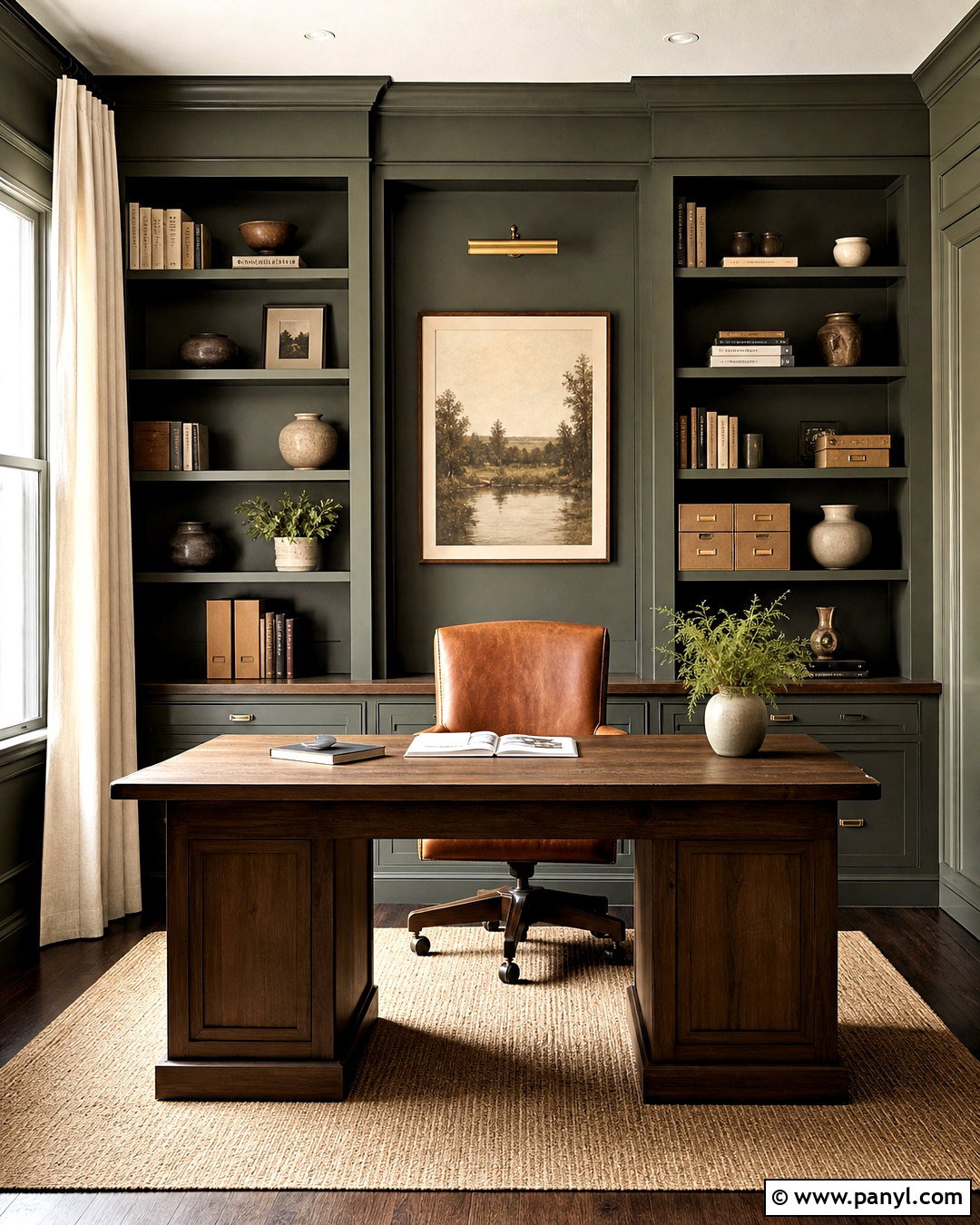 Sherwin-Williams Rock Garden Home Office - 20 moody green paint colors