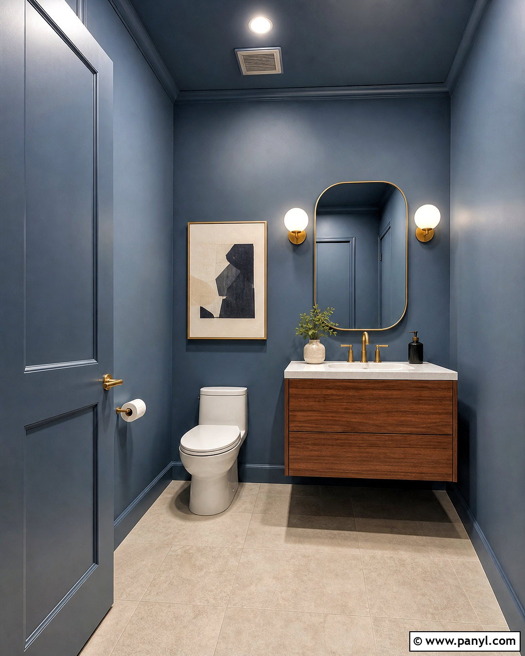 Sherwin Williams Smoky Blue Powder Room - 20 sherwin williams dark blue ideas