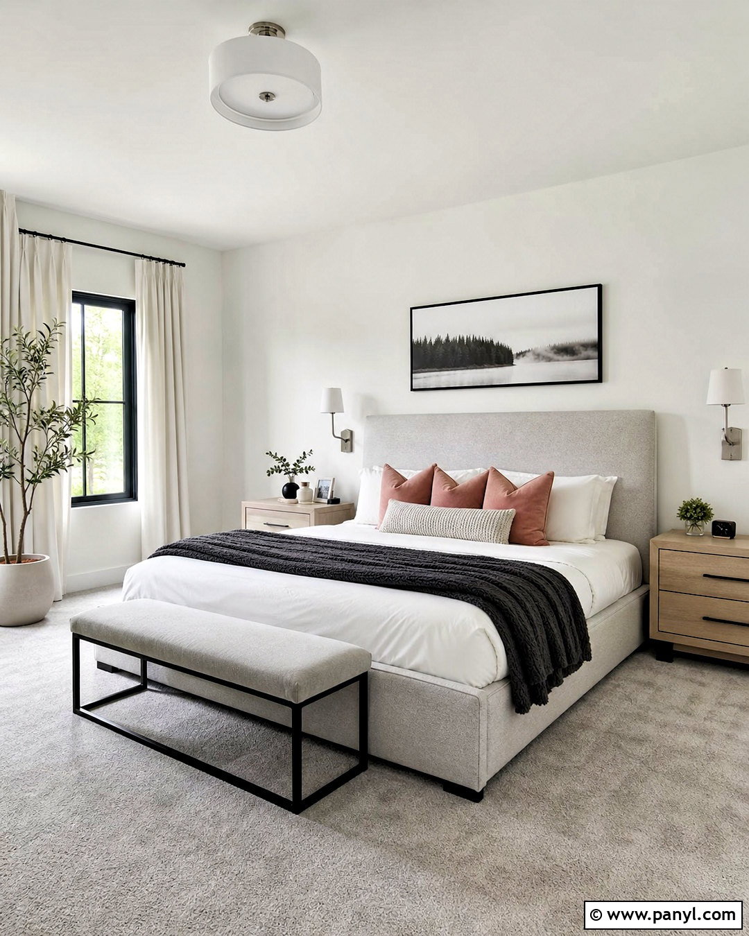 Sherwin-Williams Snowbound Bedroom - 20 incredible white sherwin williams ideas