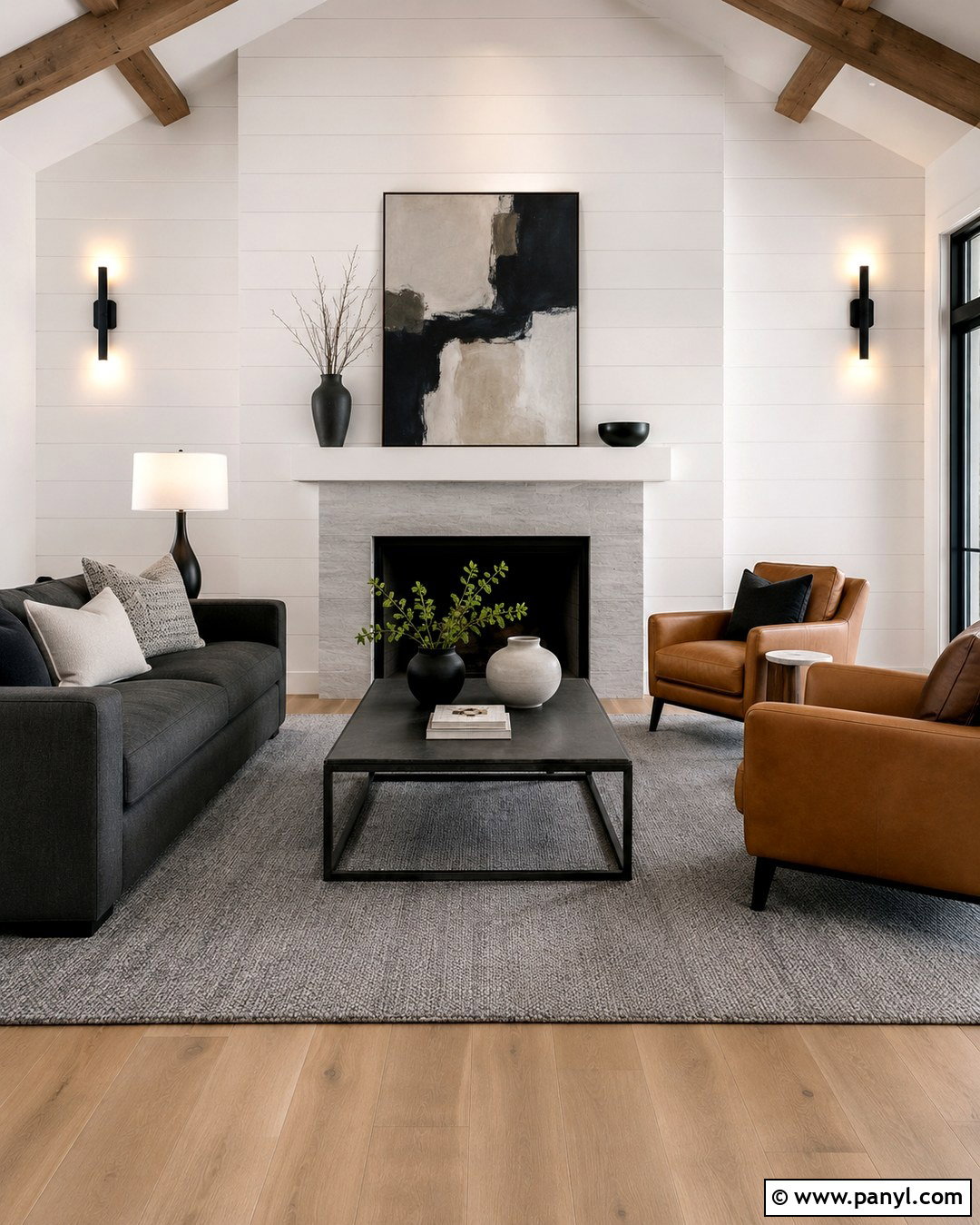 Sherwin-Williams Snowbound Shiplap Fireplace Wall - 20 Best White For Shiplap Walls