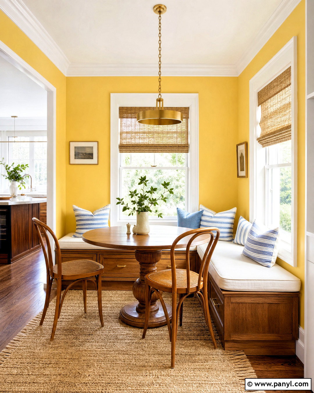 Sherwin-Williams Sunflower Breakfast Nook - 20 warm yellow paint colors