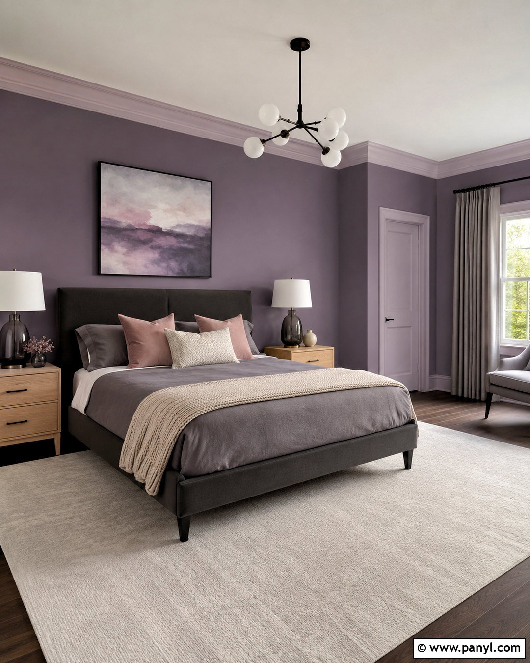 Sherwin-Williams Veiled Violet SW 6268 - 20 best purple bedroom paint colors