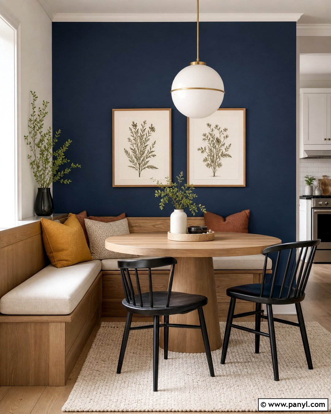Sherwin Williams Waterloo Breakfast Nook Wall - 20 Navy Accent Wall Sherwin Williams Ideas