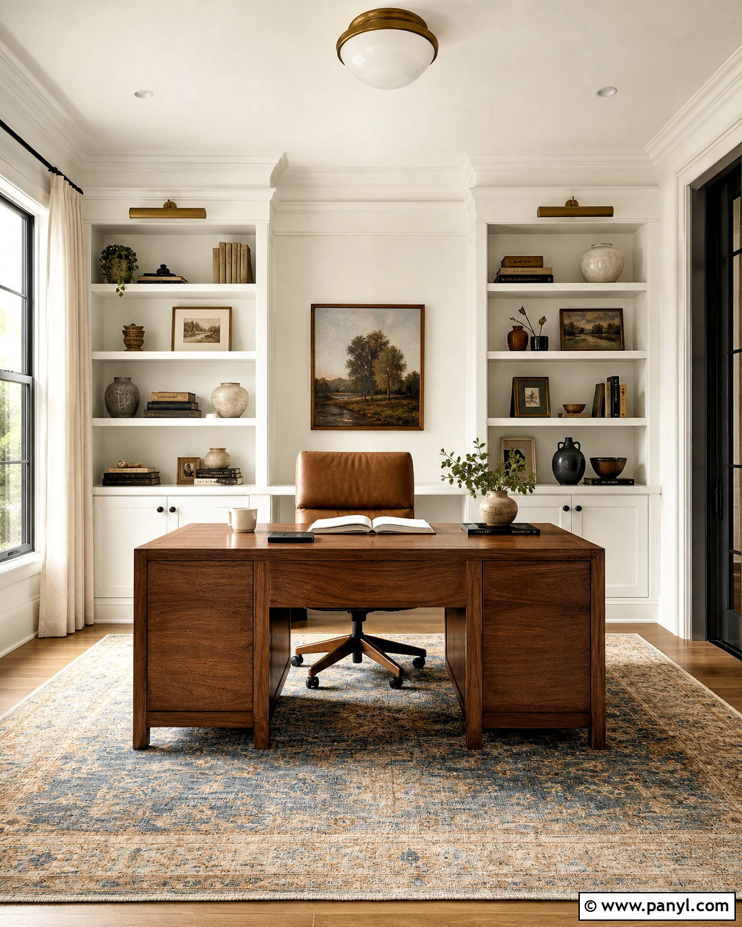 Sherwin-Williams White Duck Home Office - 20 incredible white sherwin williams ideas