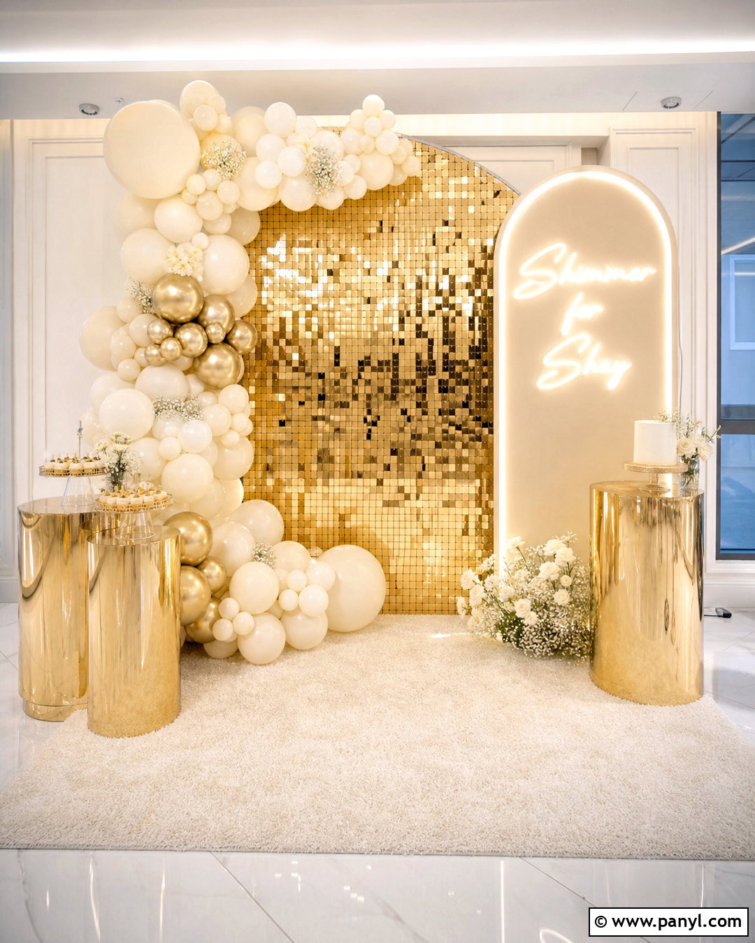 Shimmer Event Photo Wall - 20 event photo wall ideas