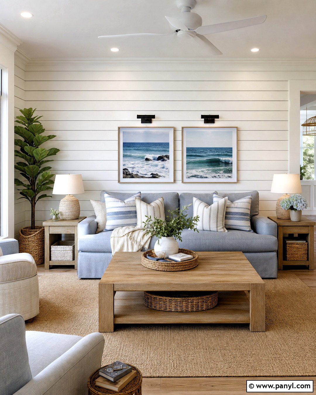 Shiplap Accent Wall - 20 accent wall designs