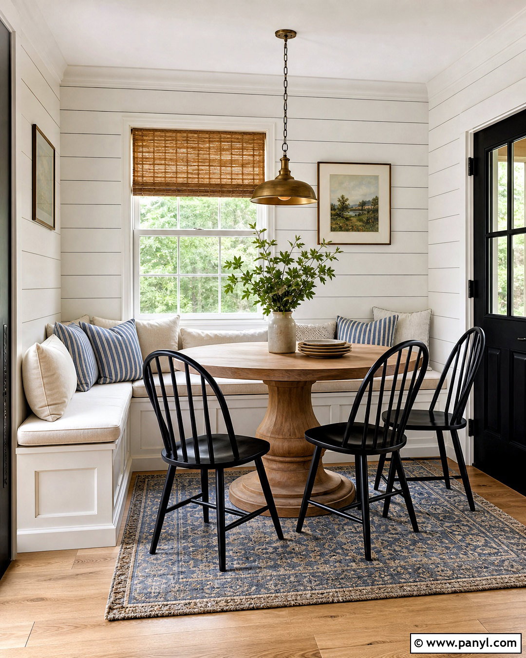 Shiplap Breakfast Nook Wall - 20 farmhouse shiplap walls