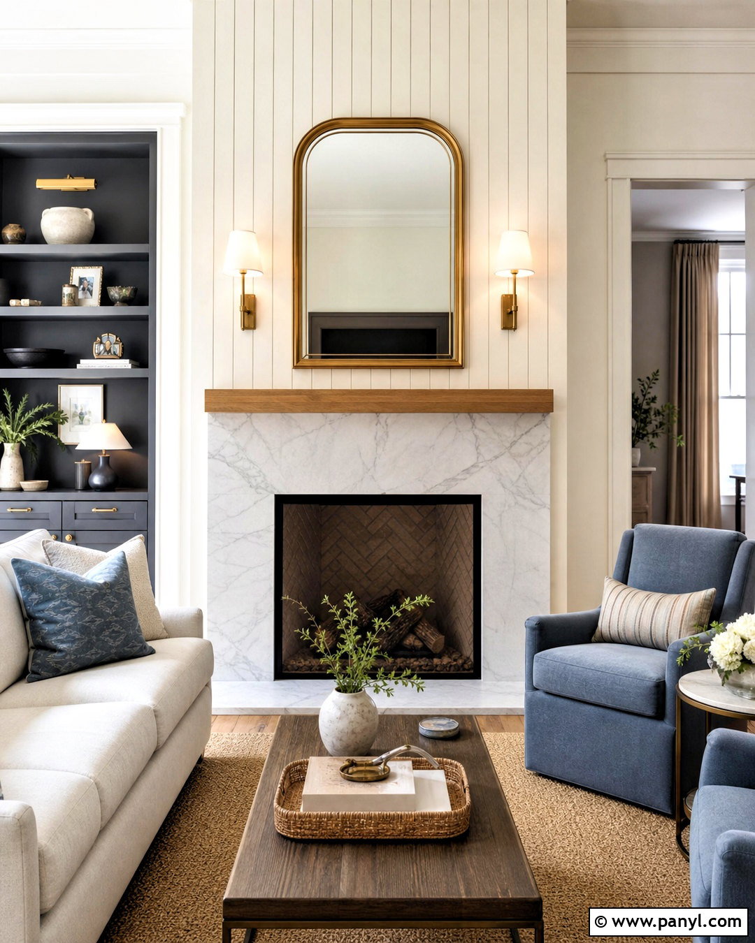 Shiplap Fireplace With Marble Surround - 20 shiplap wall with fireplace ideas