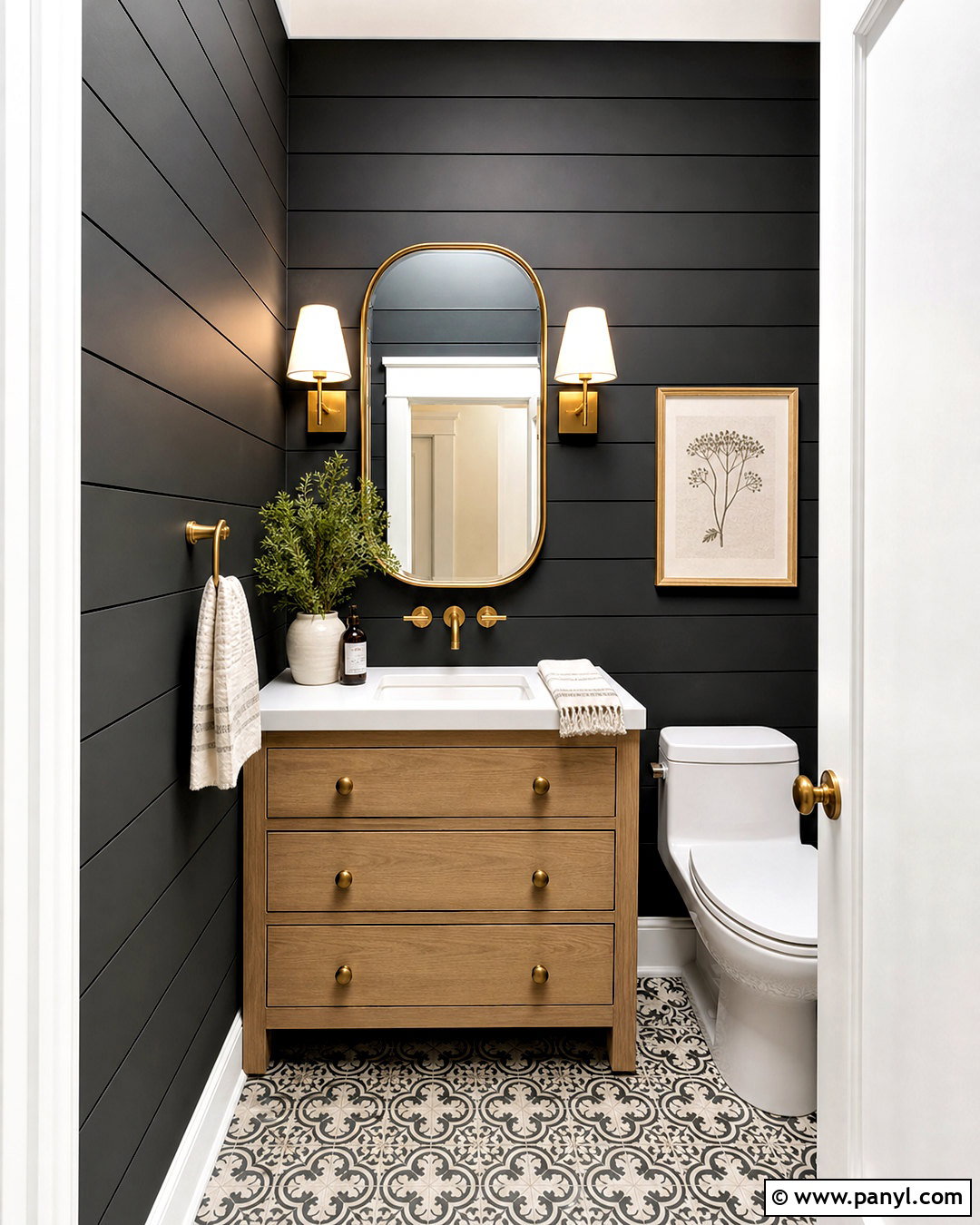 Shiplap Powder Room Wall - 20 farmhouse shiplap walls