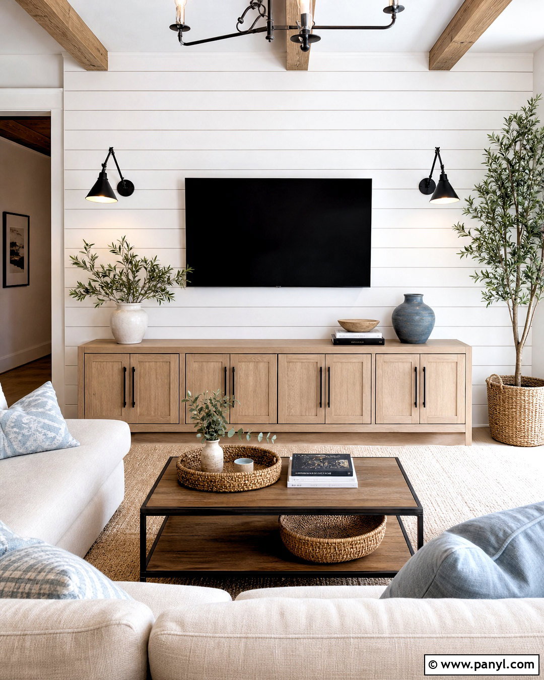 Shiplap TV Back Wall - 20 tv back wall ideas