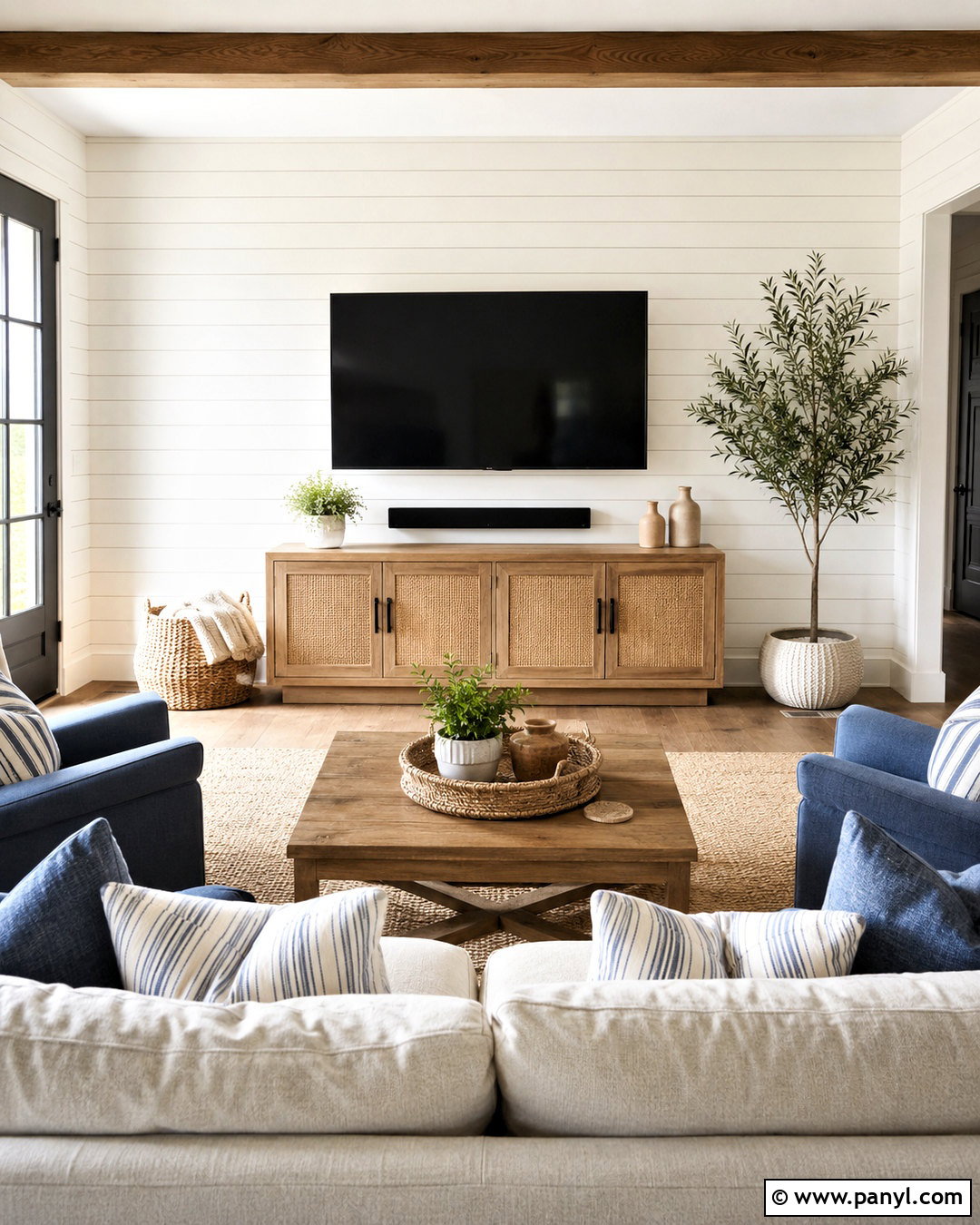 Shiplap Television Wall - 20 living room television wall ideas