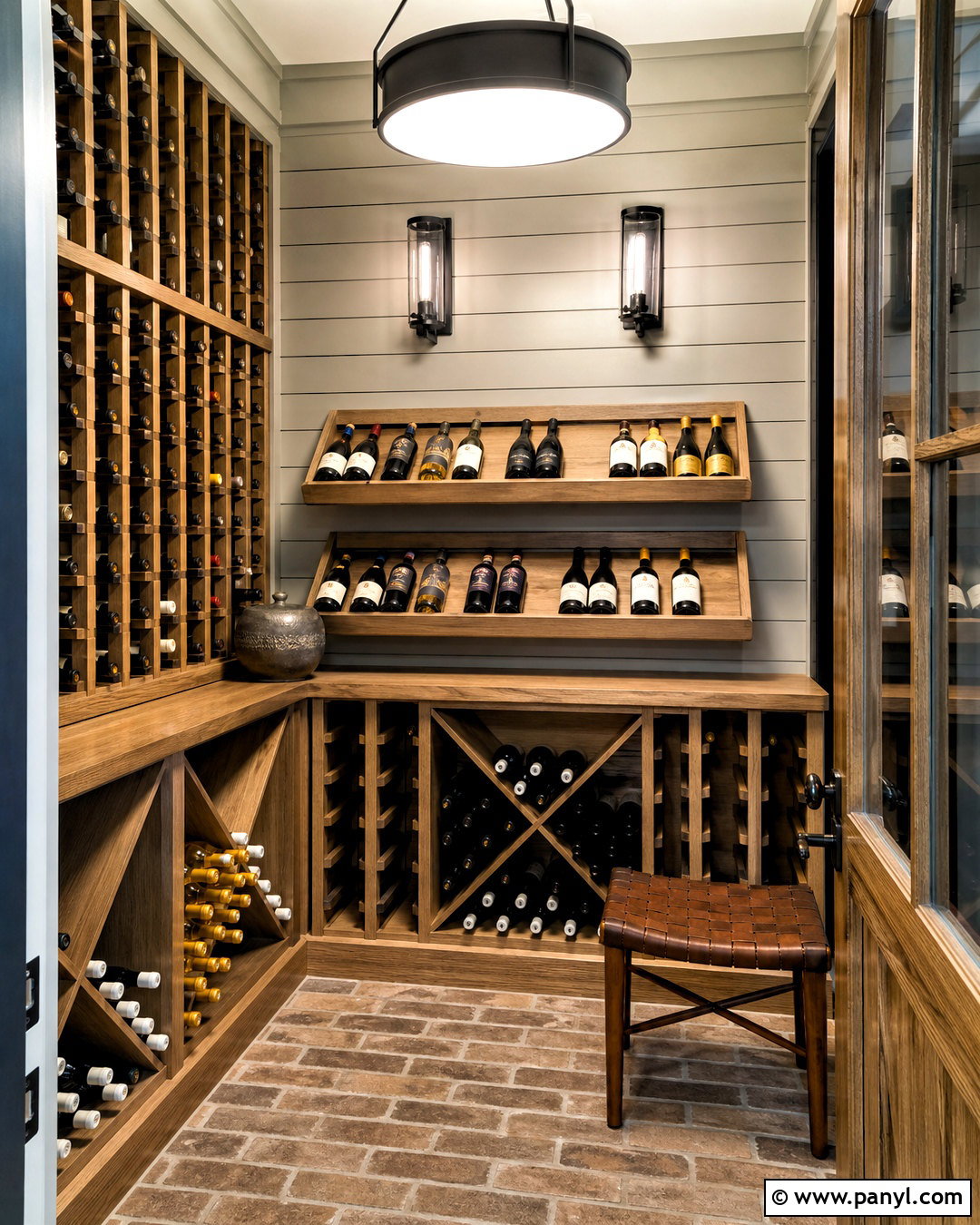 Shiplap Wine Cellar Wall - 20 wine cellar wall ideas