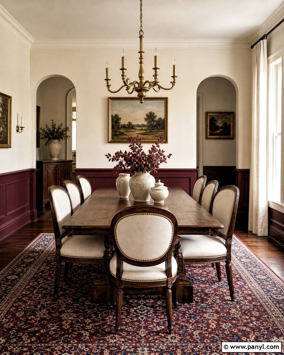 Shoji White And Burgundy Dining Room - 20 shoji white color palette ideas