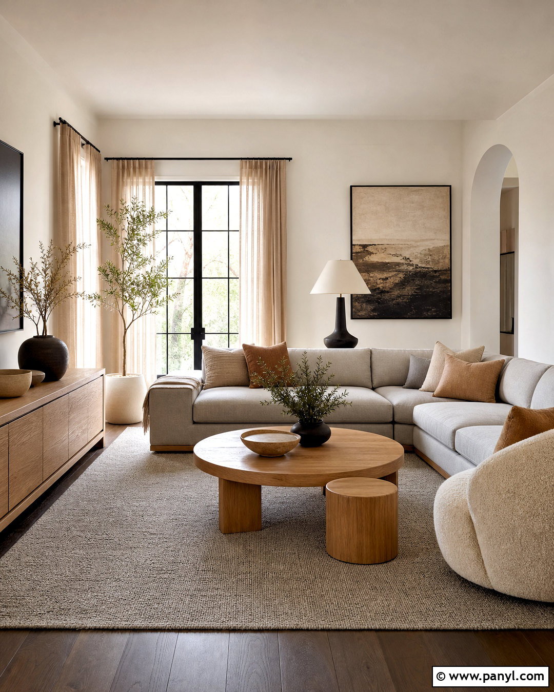 Shoji White And Light Greige Living Room - 20 shoji white color palette ideas