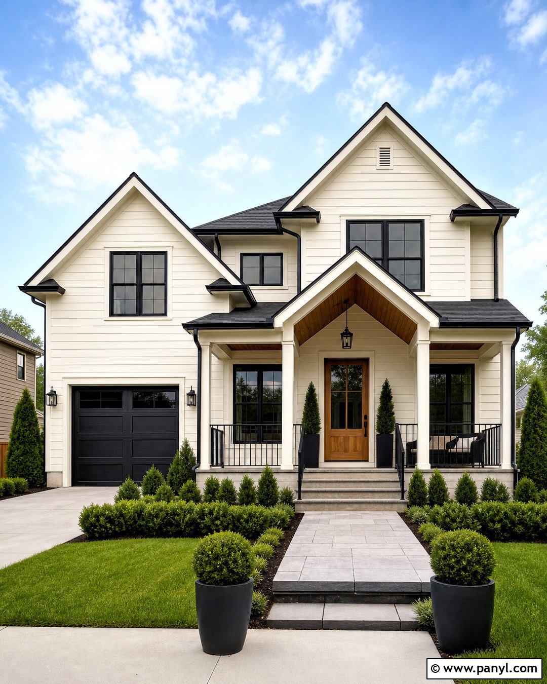 Shoji White And Matte Black Exterior - 20 shoji white color palette ideas