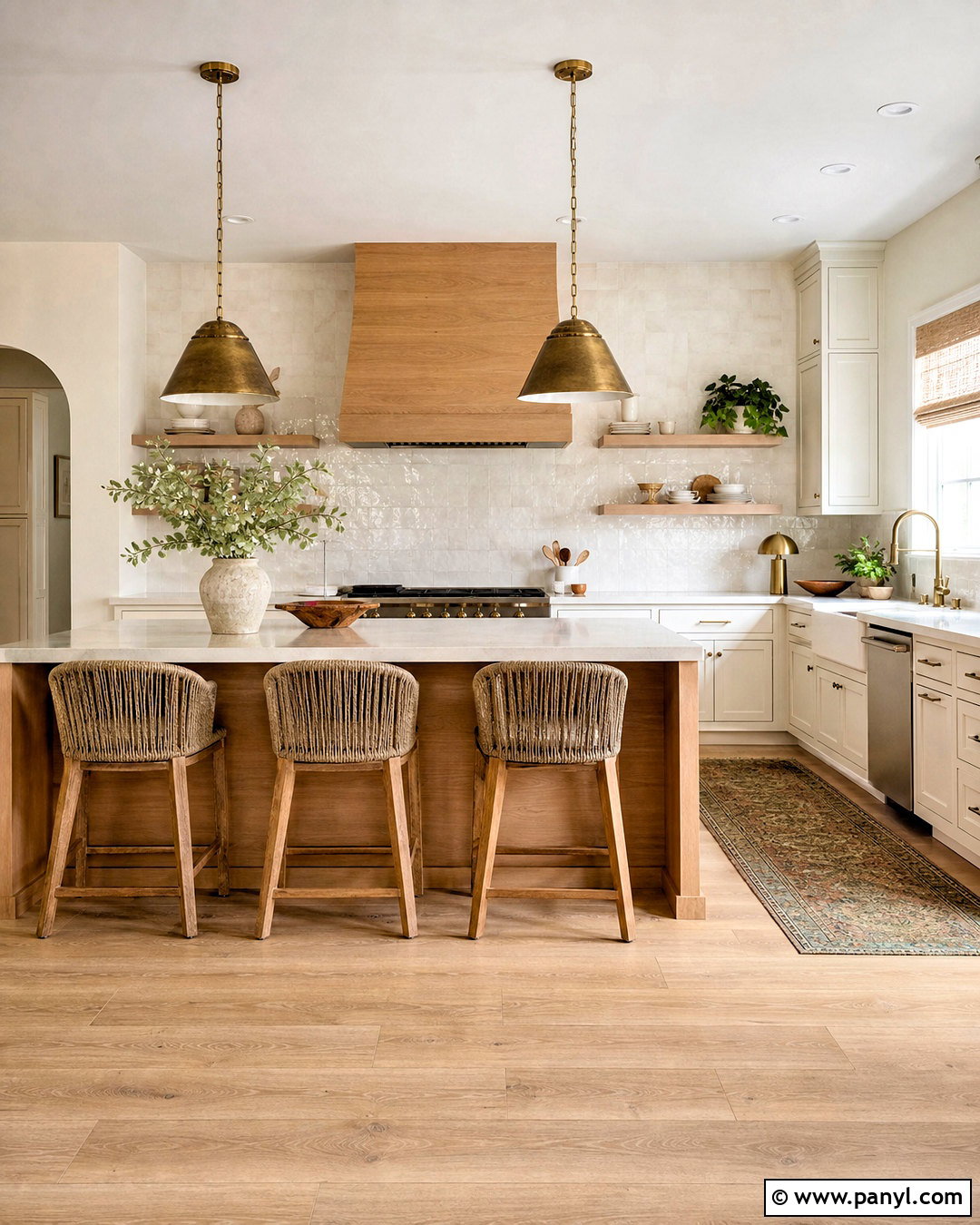 Shoji White And Natural Oak Kitchen - 20 shoji white color palette ideas