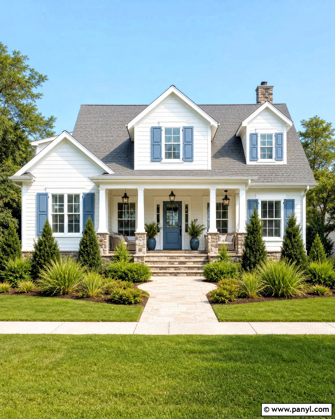 Shoji White And Slate Blue Exterior - 20 shoji white color palette ideas
