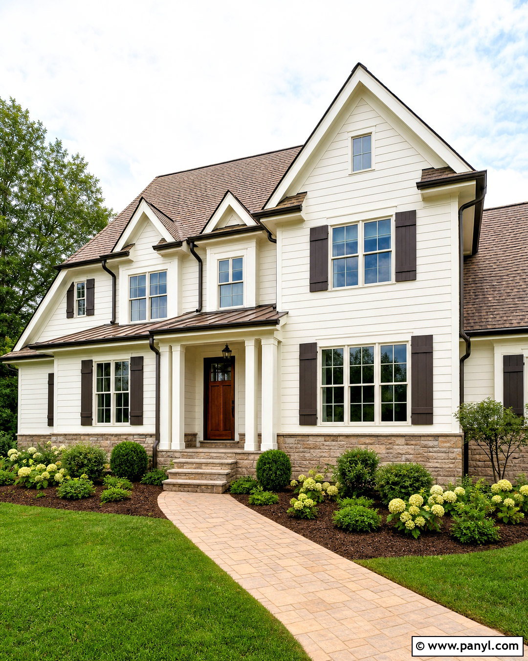 Shoji White And Warm Brown Exterior - 20 shoji white color palette ideas