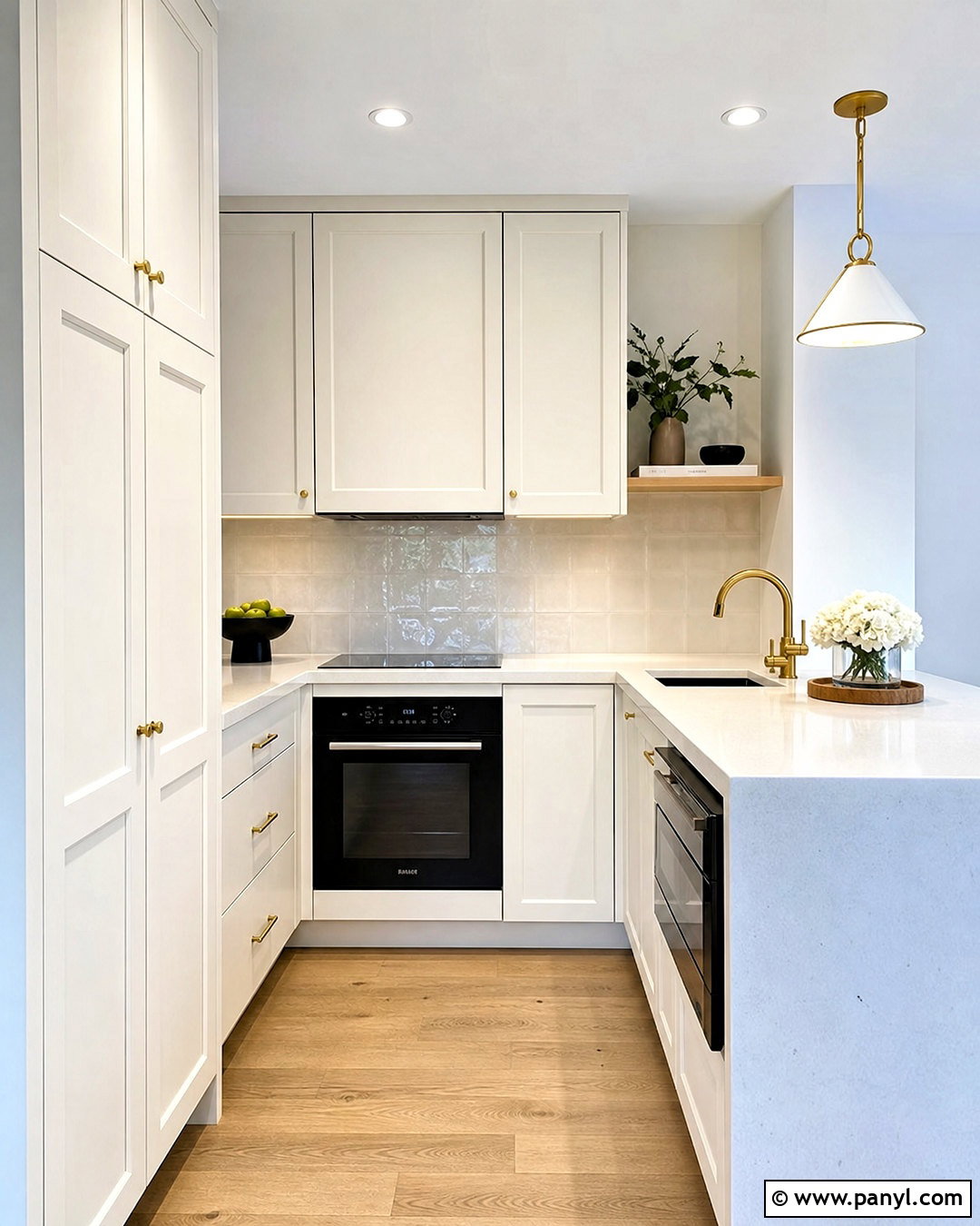 Shoji White Cabinets In A Small Kitchen - 20 shoji white sherwin williams cabinets