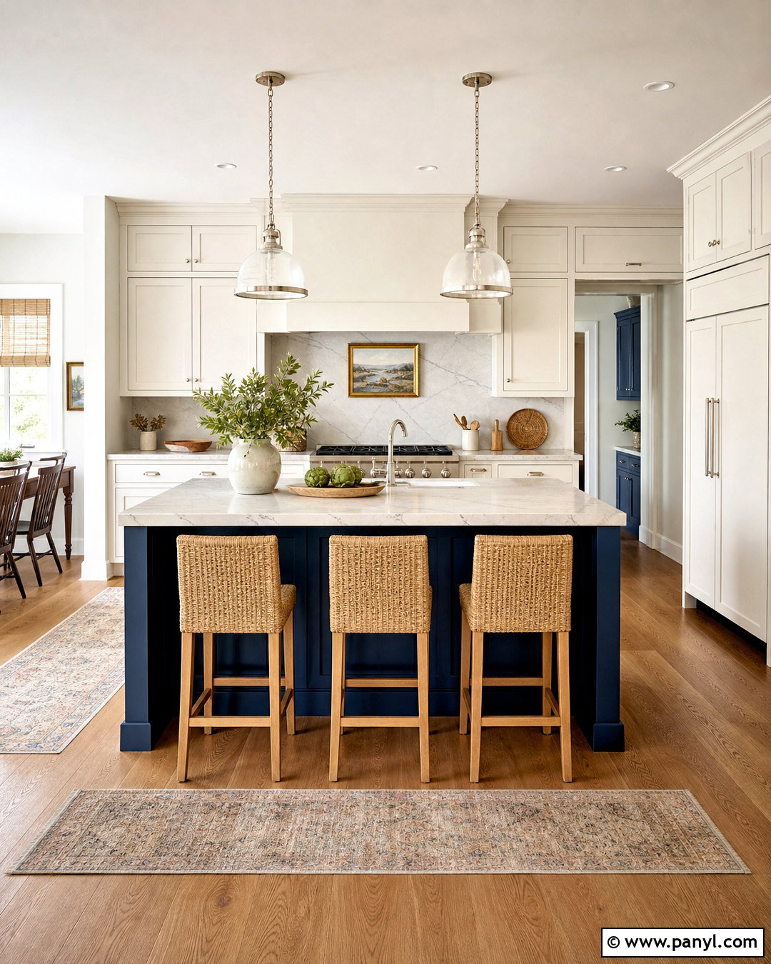Shoji White Cabinets With Navy Island - 20 shoji white sherwin williams cabinets