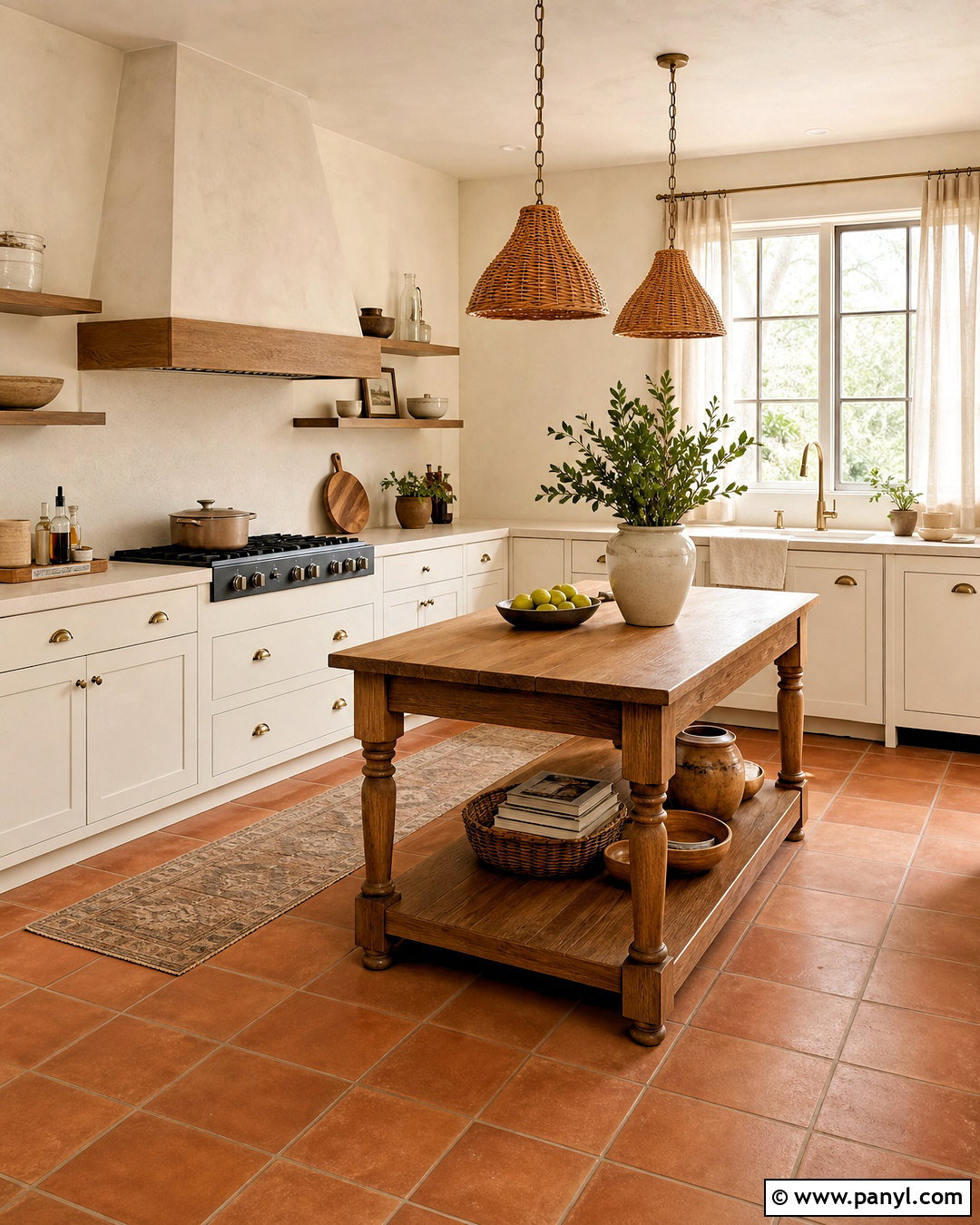 Shoji White Cabinets With Terracotta Tile - 20 shoji white kitchen cabinets