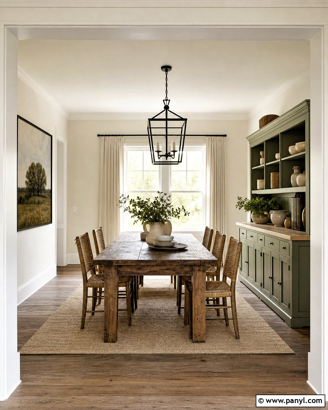 Shoji White Farmhouse Dining Room - 20 sherwin williams farmhouse colors