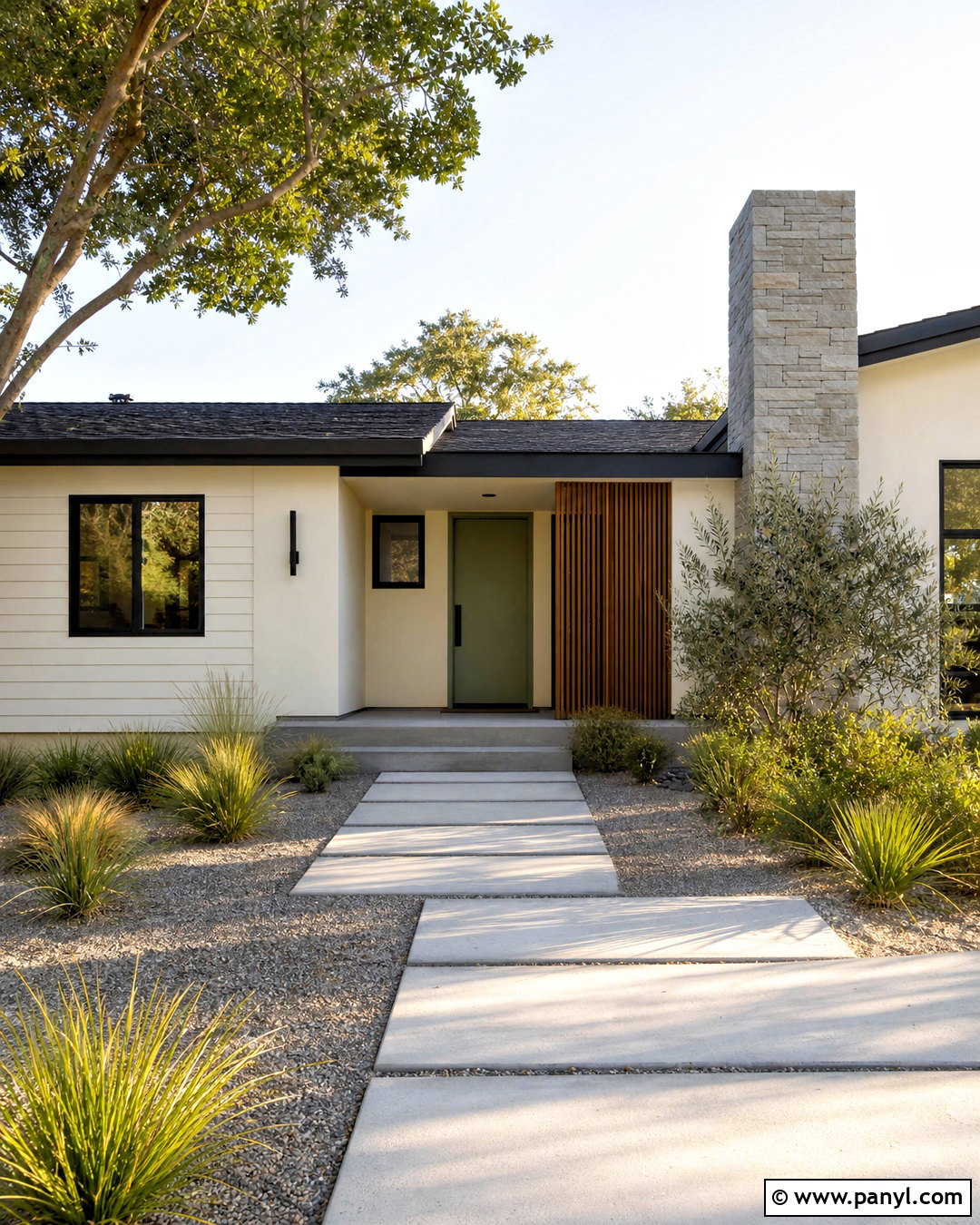 Shoji White Midcentury Exterior - 20 shoji white sherwin williams exterior ideas