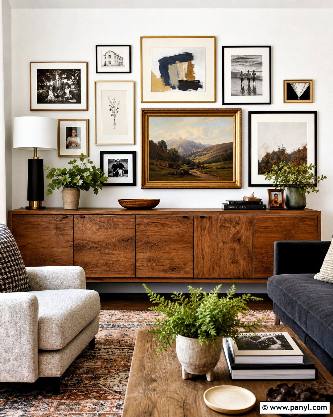 Sideboard Decor With A Gallery Wall - 20 sideboard styling decor ideas