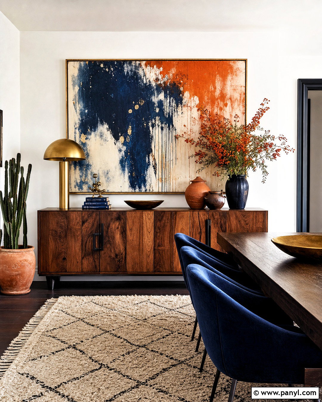 Sideboard Decor With Large Wall Art - 20 sideboard styling decor ideas
