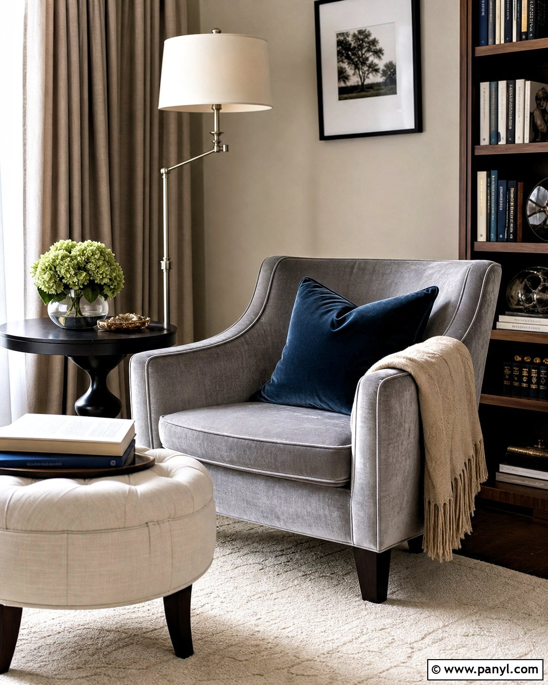 Silver Accent Chair Reading Corner - 20 silver furniture ideas