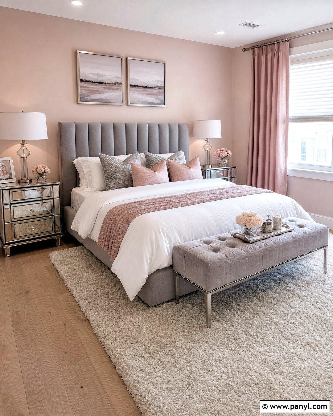 Silver And Blush Pink Bedroom - 20 silver interior design ideas