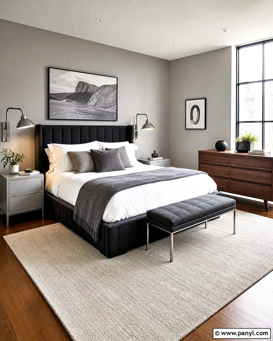 Silver And Charcoal Bedroom - 20 silver interior design ideas
