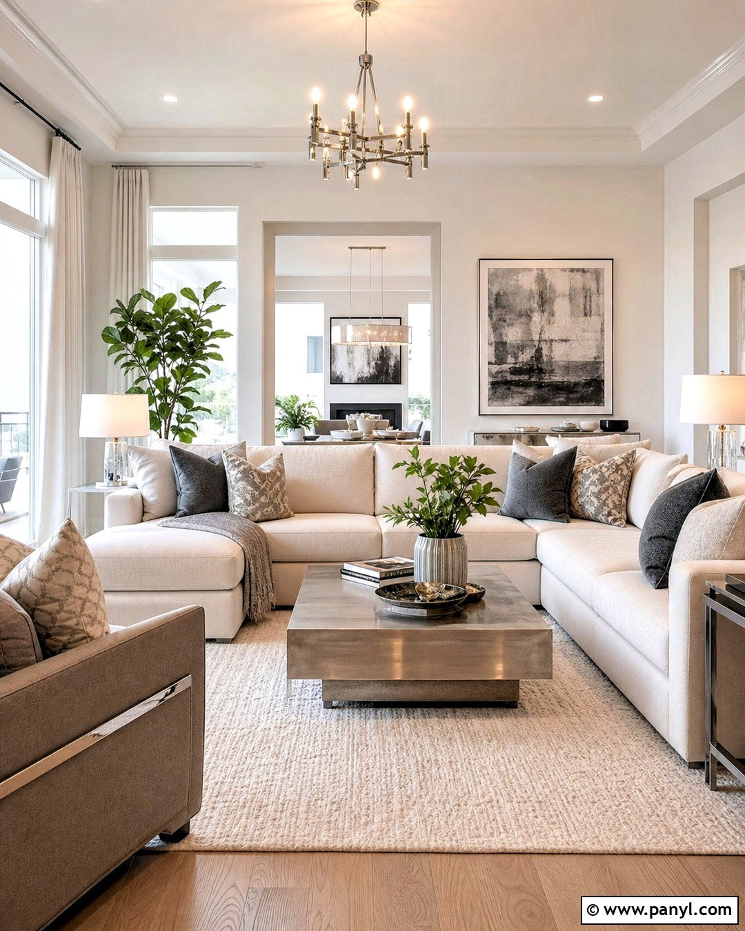 Silver And White Living Room - 20 silver interior design ideas