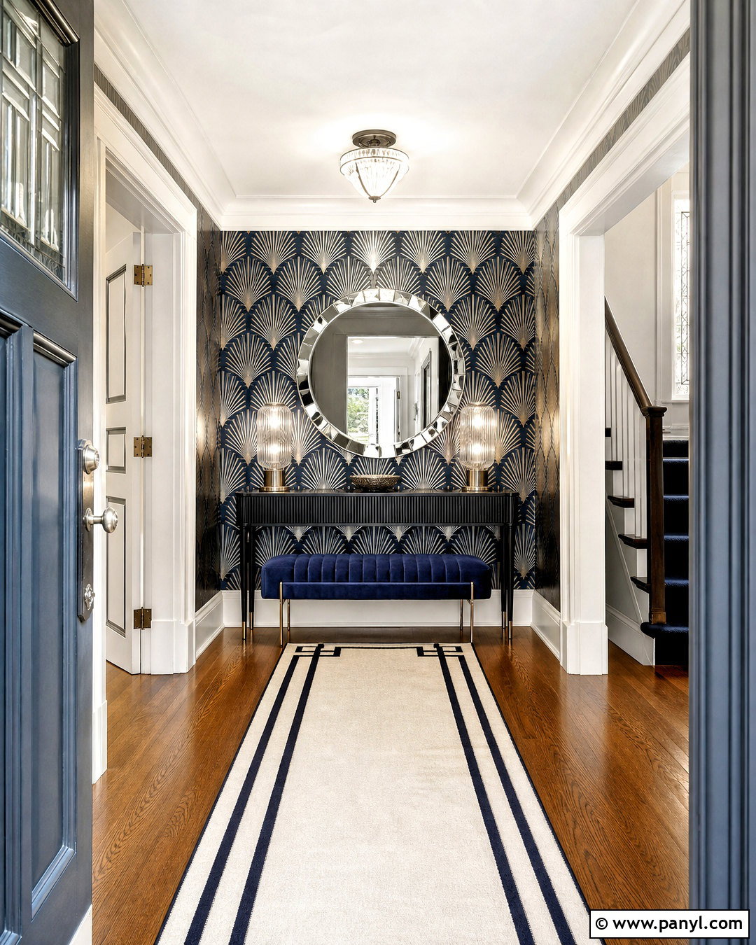 Silver Art Deco Entryway Wallpaper - 20 silver wallpapers