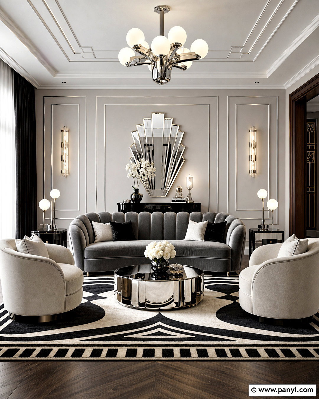 Silver Art Deco Interior - 20 silver interior design ideas
