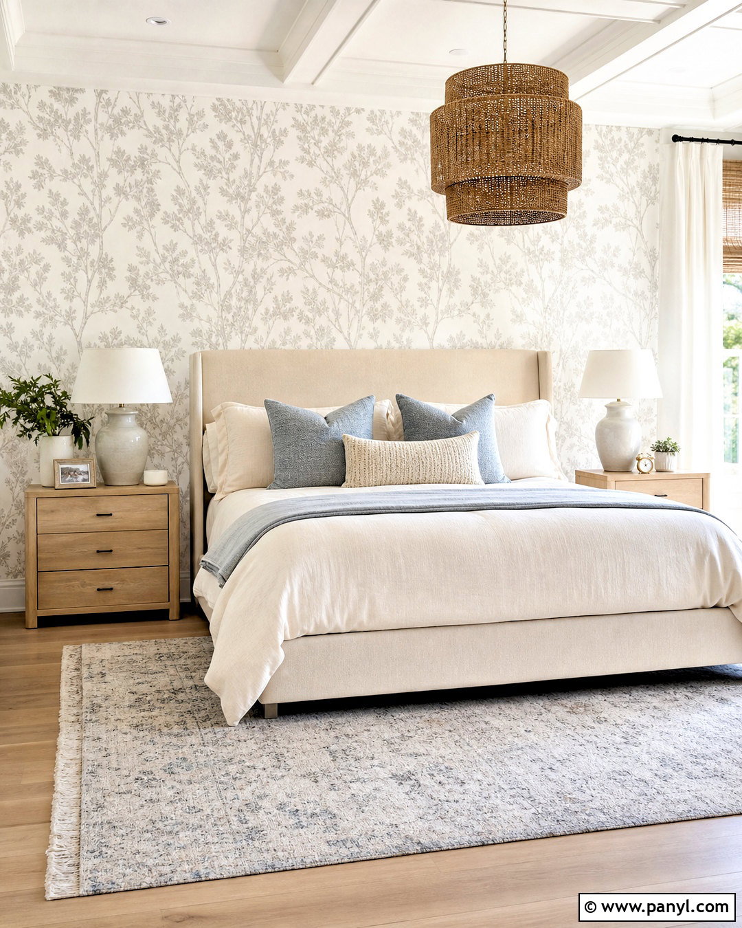 Silver Botanical Bedroom Wallpaper - 20 silver wallpapers