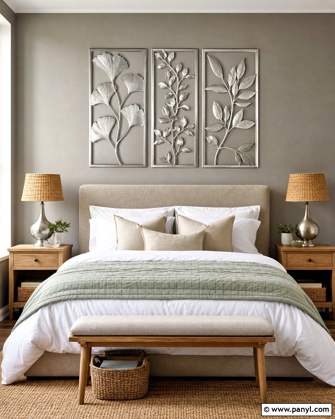 Silver Botanical Wall Art Bedroom - 20 silver wall art ideas