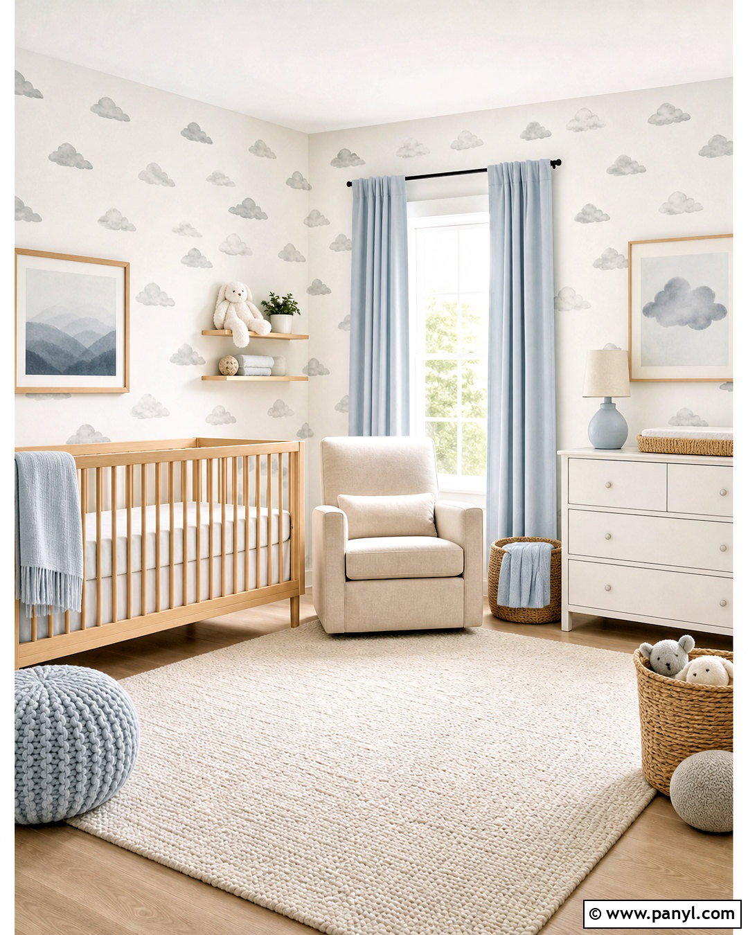 Silver Cloud Nursery Wallpaper - 20 silver wallpapers