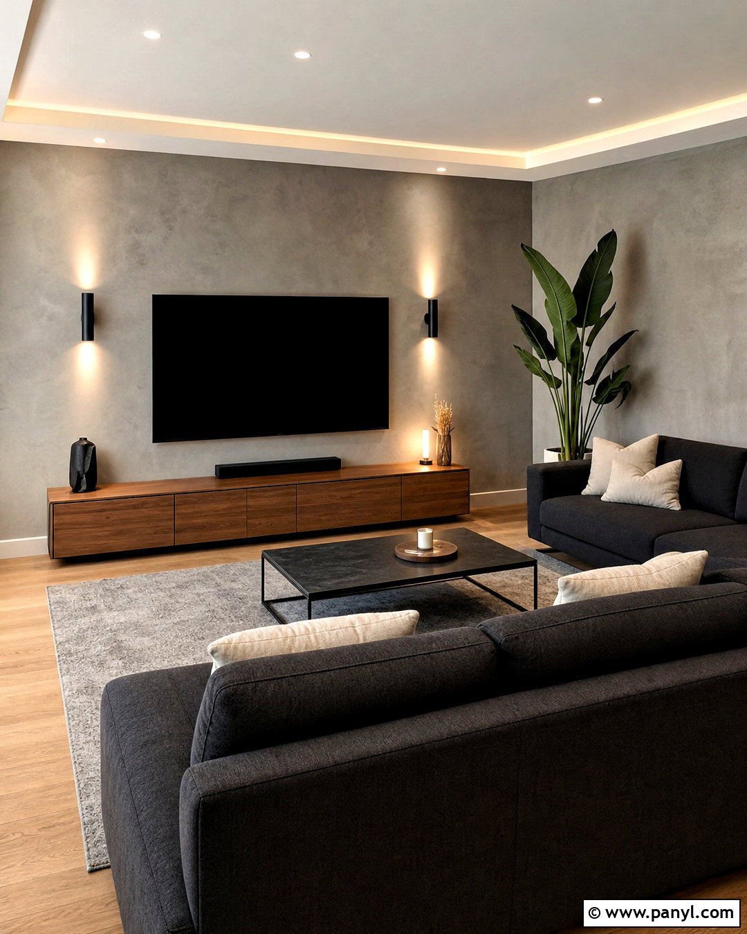 Silver Concrete Media Room Wallpaper - 20 silver wallpapers