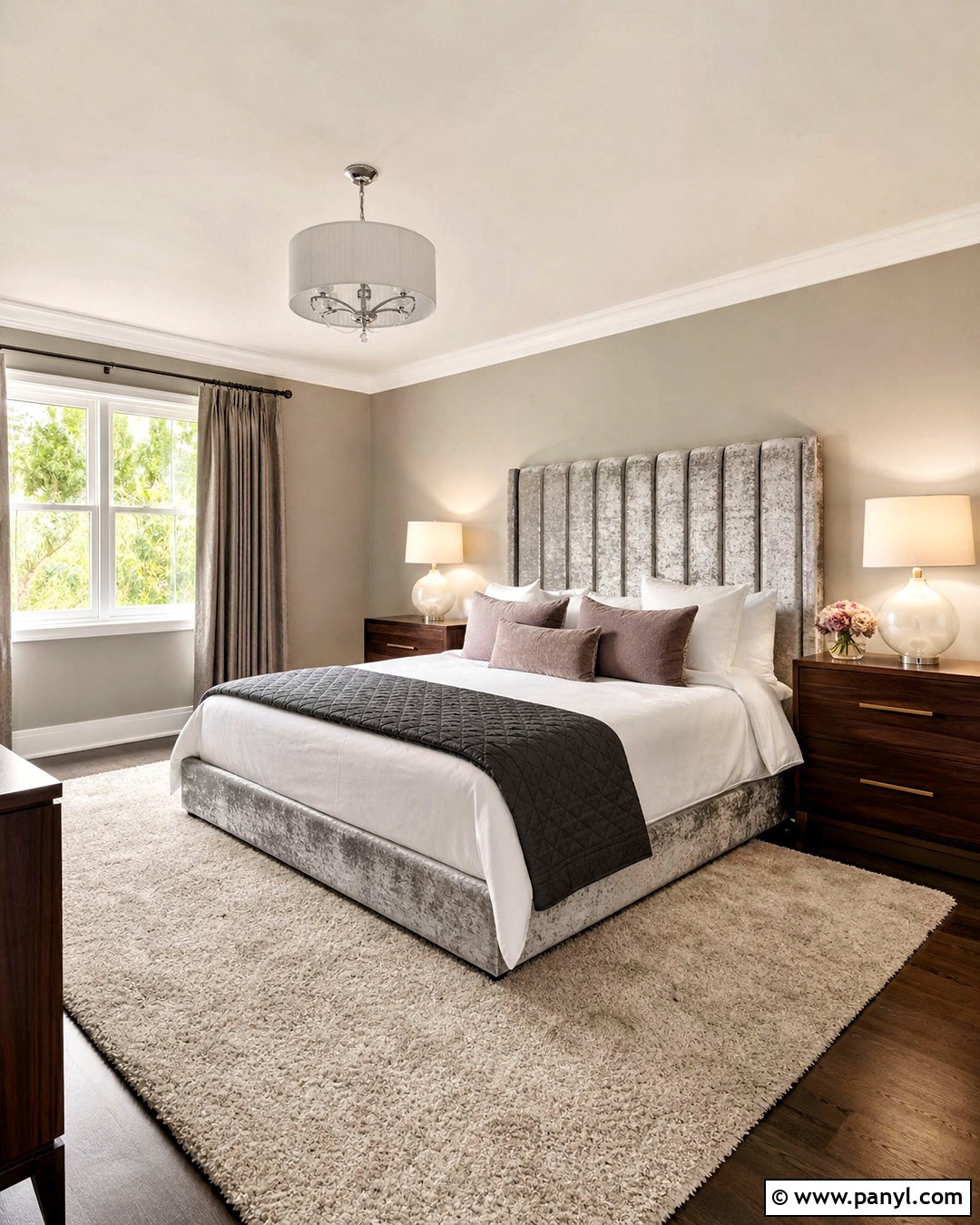 Silver Crushed Velvet Bedroom - 20 silver texture ideas