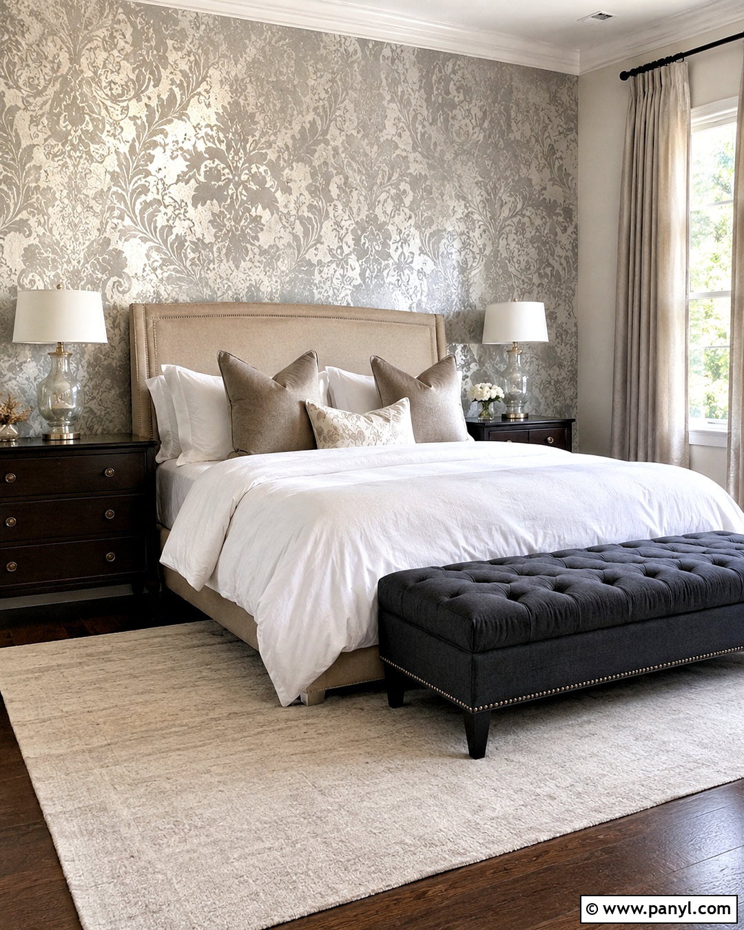 35 Silver Shimmer Wall Ideas for Chic, Light-Filled Rooms